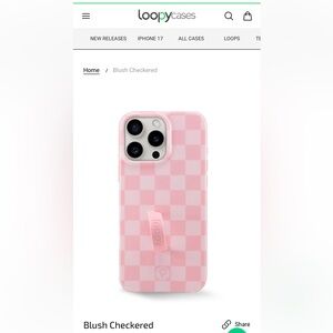 Loopy Case Pastel Pink Checkered Phone Cover